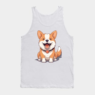 dog sitting smile Tank Top